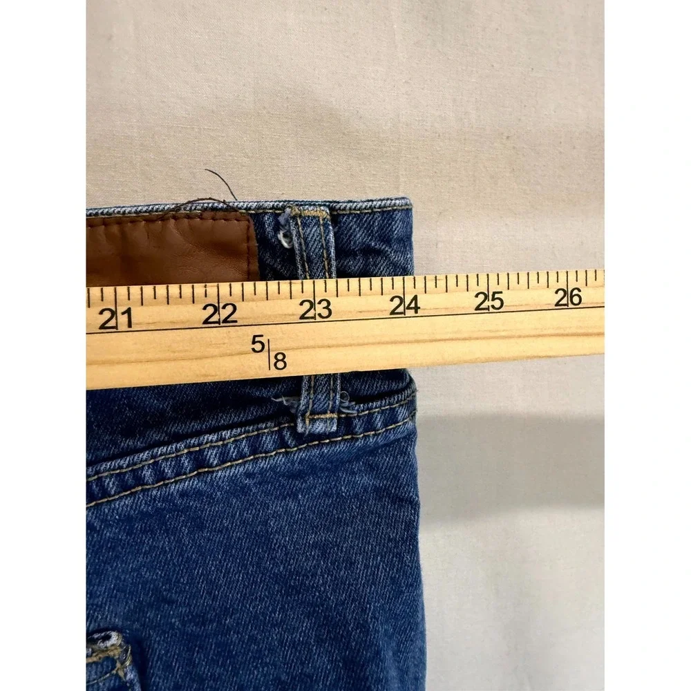 Izod Bermuda Shorts Mens 48 Blue Denim Cotton Regular Fit Cuffed Hem Medium Wash